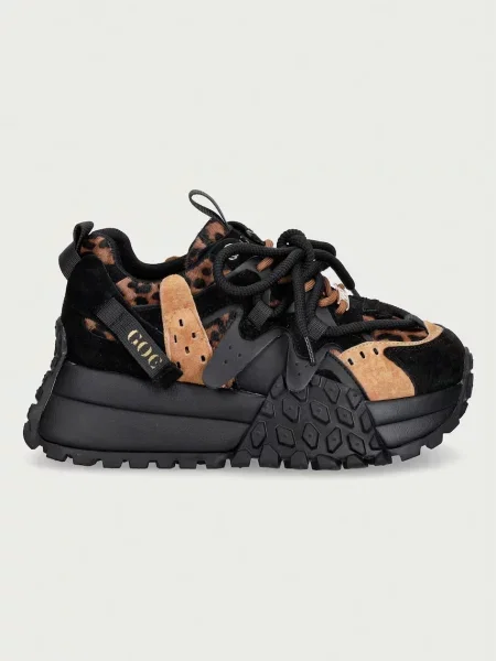 Goe sneakers pentru femei din piele negru
