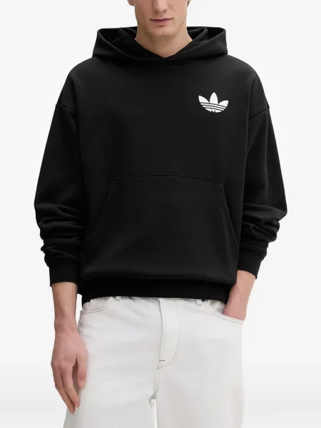 Ριγέ τρέξιμο μπουφάν Adidas με αυτόγραφο καφέ