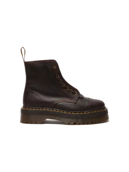Botine Dr. Martens din piele cu platformă maro