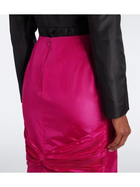 Fusta maxi Valentino din satin roz