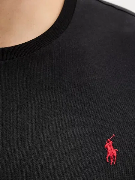 Однотонная футболка Polo Ralph Lauren черная