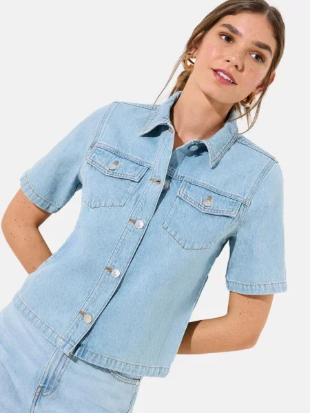 Friends Like These Bluză denim albastru