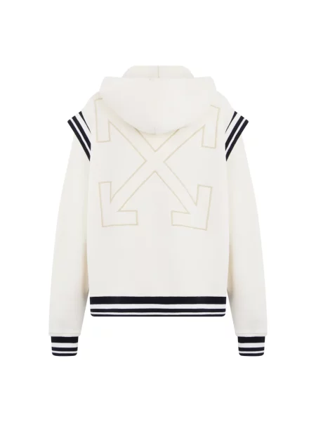 Bluza z kapturem Off-white polarowa biała