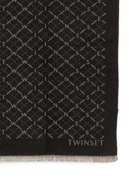Fular Twinset cu autograf negru