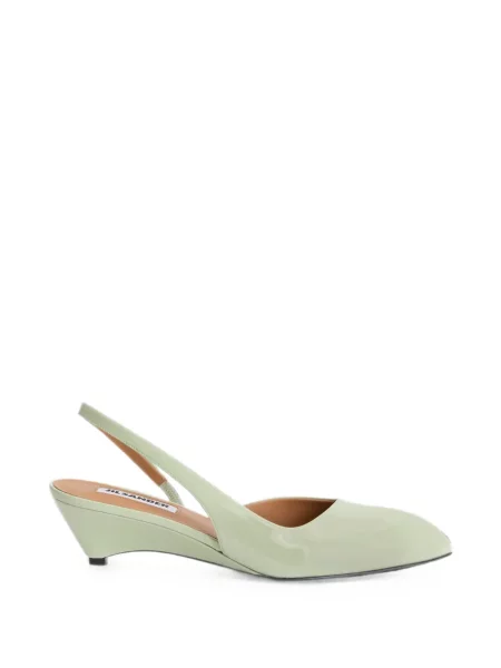 Pantofi cu toc Jil Sander slingback verde