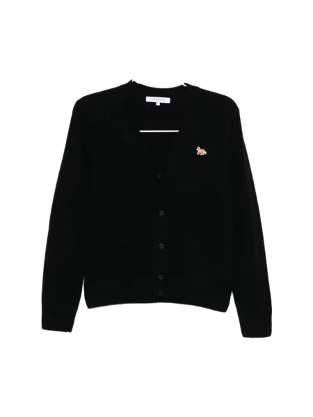 Kardigan Maison Kitsune wełniany czarny