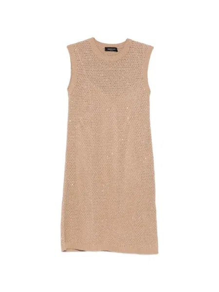 Rochie mini Fabiana Filippi fără mâneci tricotate de costum