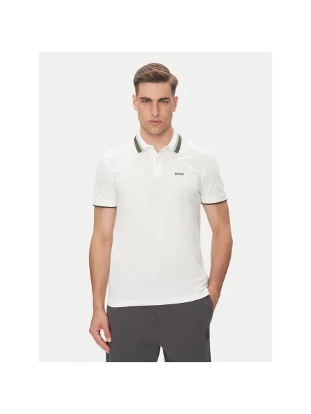 BOSS Polo marškinėliai Paddy Ap Heritage Regular Fit balta