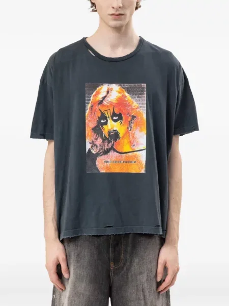 Tricou Marking Distance zdrențuiți negru