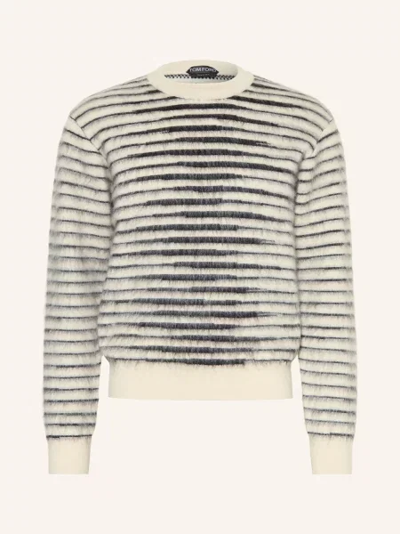 Tom Ford Sweter Z Moheru weiss biały