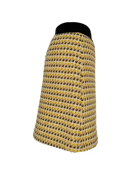 Fusta mini Maje din tweed galben