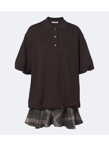 Rochie Acne Studios în carouri maro