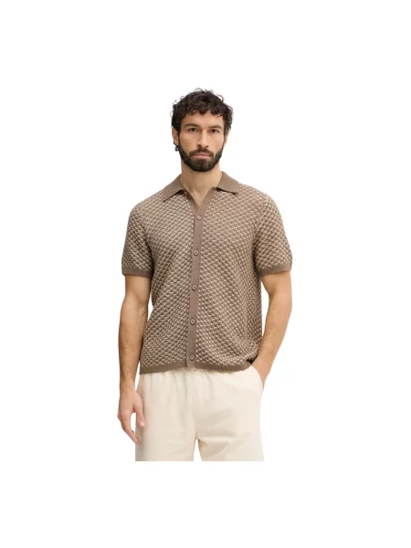 Koszulka polo Guess beżowa
