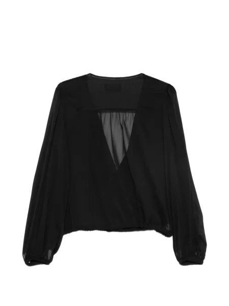 Bluză Styland de mătase plic negru