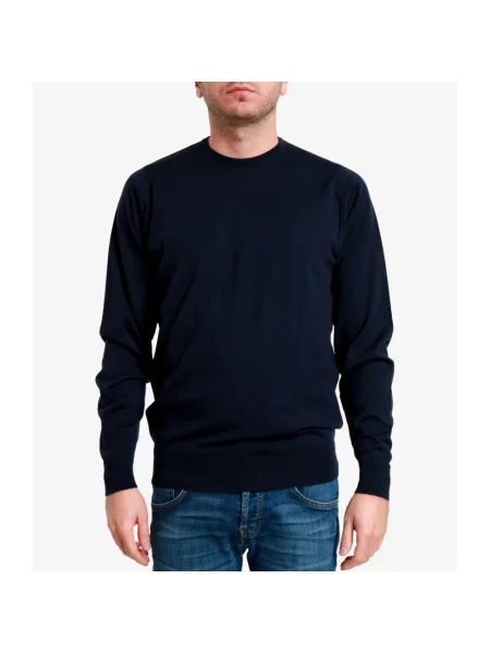 Sweter John Smedley wełniany niebieski