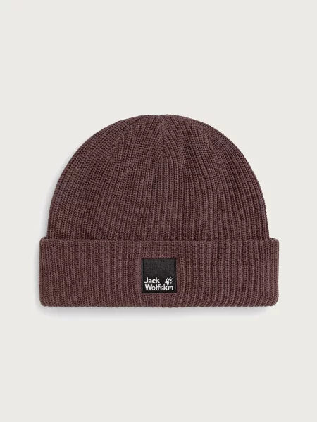 Jack Wolfskin czapka PERGAMON BEANIE fioletowa