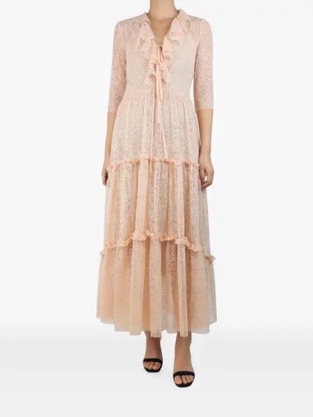 Rochie maxi Philosophy Di Lorenzo Serafini din dantelă roz