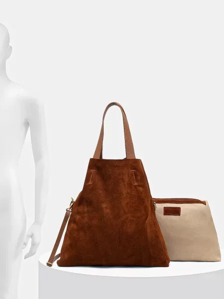 Замшева сумочка Answear Lab коричневий