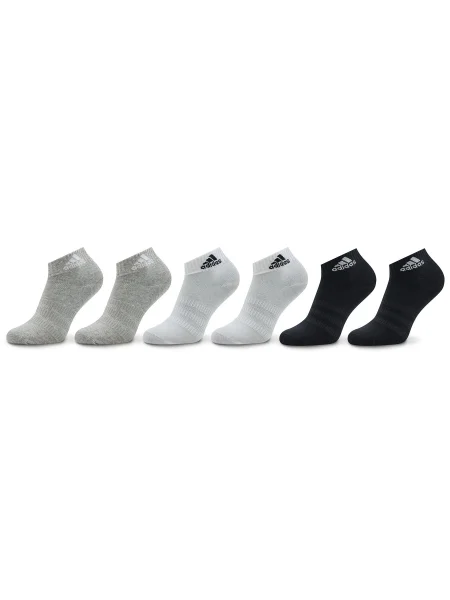 Adidas Къси чорапи Thin and Light Sportswear Ankle Socks 6 Pairs сив