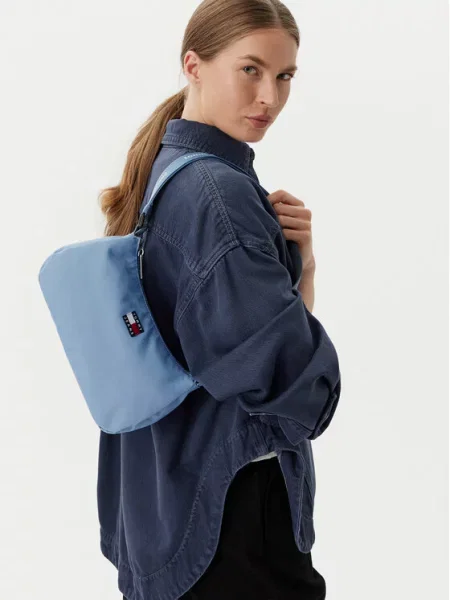 Tommy Jeans Τσάντα Tjw Ess Daily Shoulder Bag Ανοιχτό μπλε