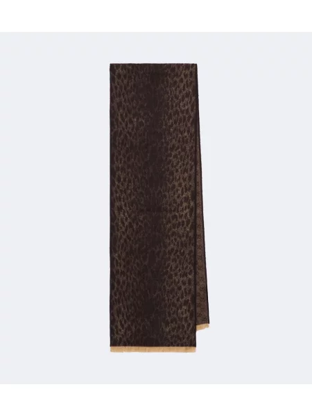Vlněný šál Gucci hnědý