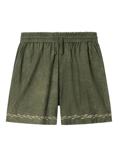 Pantaloni scurți Marant cu broderie verde