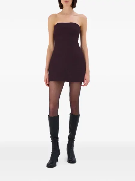 Rochie mini Occleus fără bretele violet