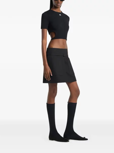 Elimina tricou Courreges negru