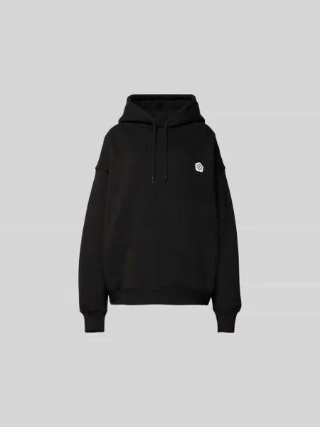 Bluza z kapturem o kroju oversized z czystej bawełny Kenzo czarna
