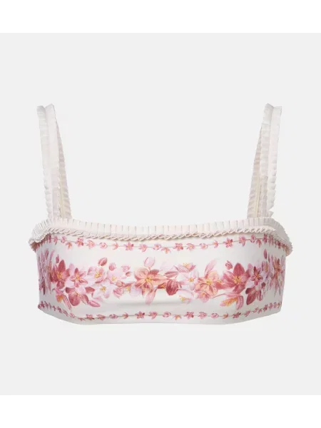 Top Agua By Agua Bendita cu model floral alb