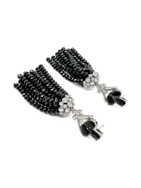 Обеци Jennifer Gibson Jewellery с кристали сребристо