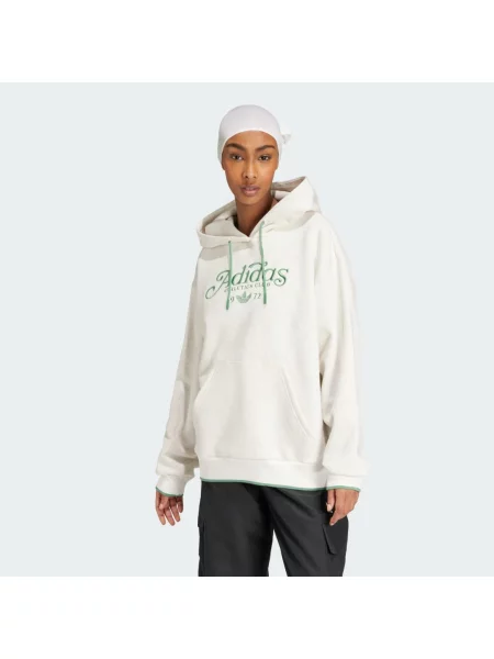 Graficzny bluza z kapturem Adidas biała