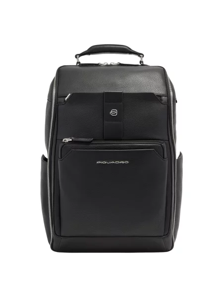Torba na laptopa Piquadro skórzana czarna