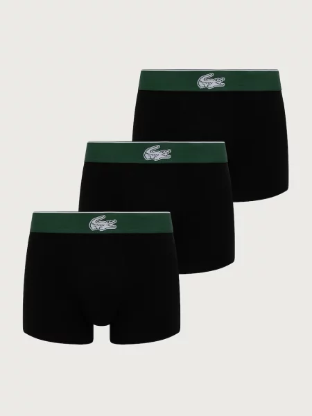 Lacoste testhezálló boxeralsó férfi elasztánnal csomag fekete