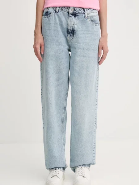Džíny Calvin Klein Jeans high waist modré