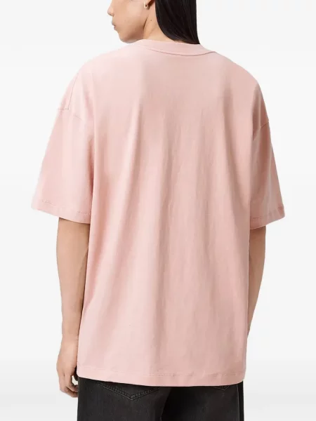 Tricou Allsaints cu imagine roz