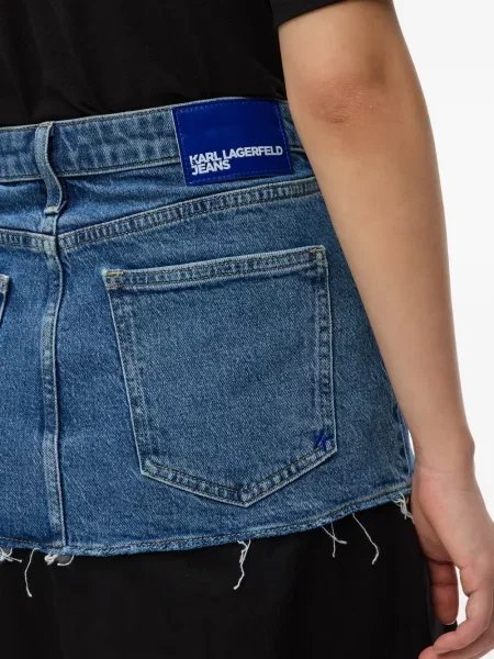 Fustă din denim Karl Lagerfeld Jeans albastru