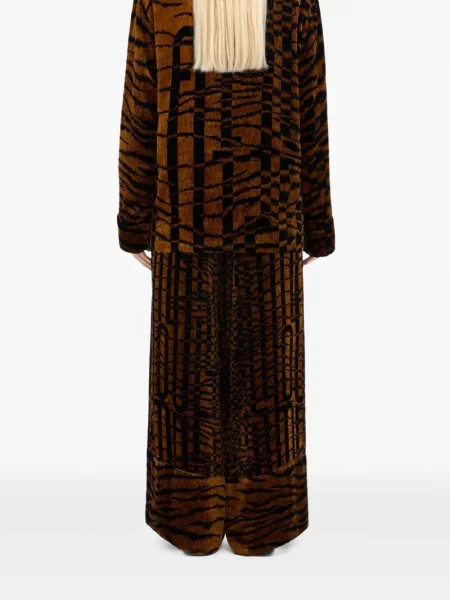 Sacou Pierre-louis Mascia cu imagine cu imprimeu animal print maro