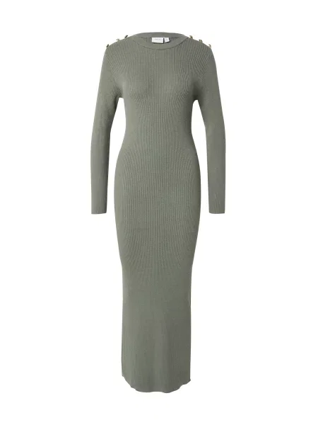 VILA Rochie tricotat auriu / pastel verde