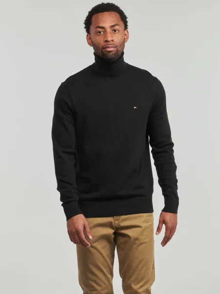 Pulover Tommy Hilfiger din cașmir negru