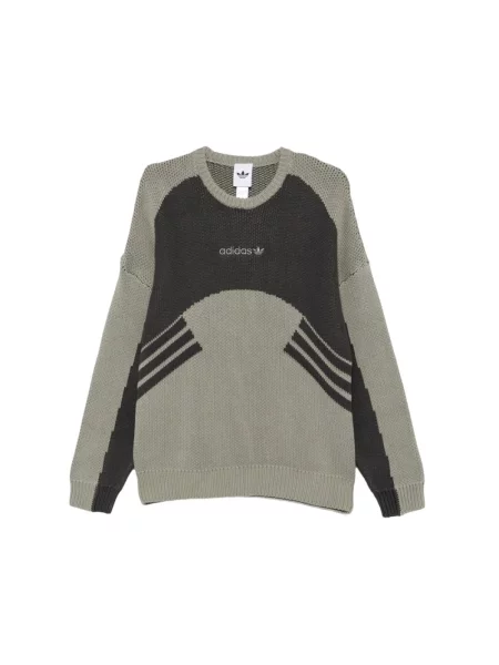 Dzianinowa bluza nierozpinana Adidas chunky zielona