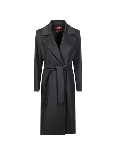 Cu centură palton Max Mara cu rever negru