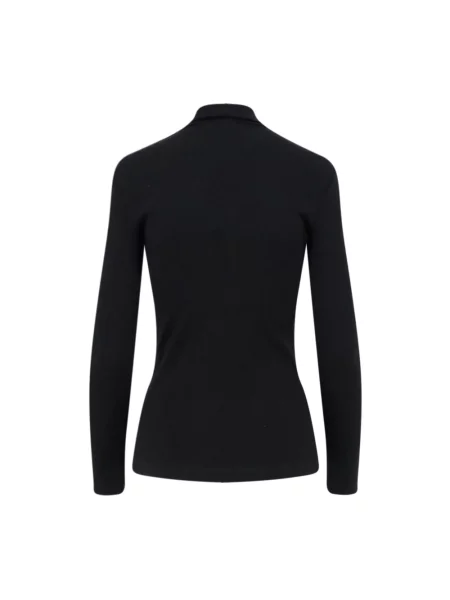 Sweter z golfem Max Mara wełniany do golfa czarny
