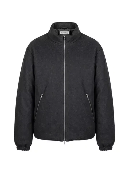 Geacă Jil Sander de lână gri