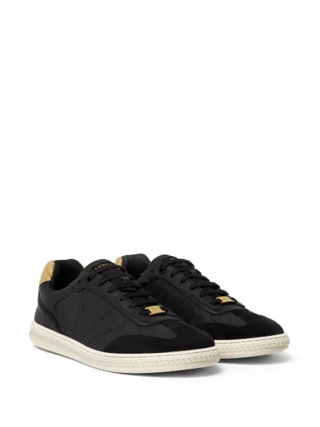 Sneakerși Versace cu șireturi din dantelă negru