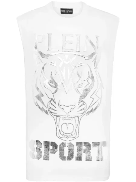 Риза Plein Sport с принт с тигров принт бяло