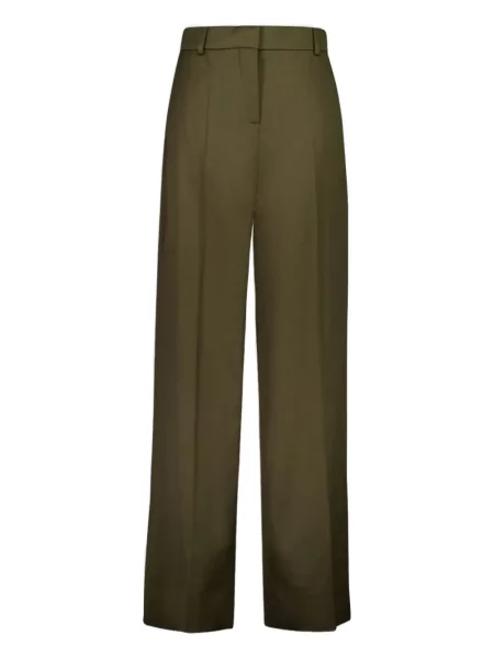 Pantaloni Stella Mccartney de lână plisate verde