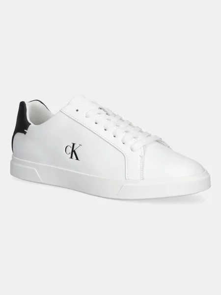 Teniși Calvin Klein cu toc jos alb