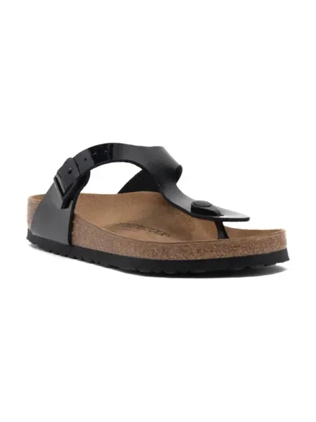Bőr szandál Birkenstock fekete