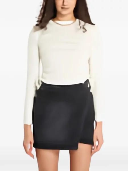 Tricou Allsaints cu volane negru